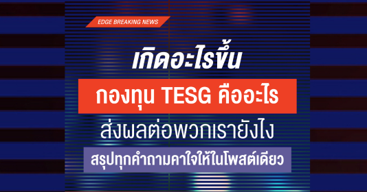 กองทุนลดหย่อนภาษี TESG คืออะไร ส่งผลต่อพวกเราอย่างไร 